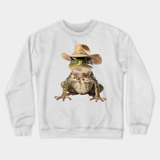 Frog with a Cowboy Hat Crewneck Sweatshirt